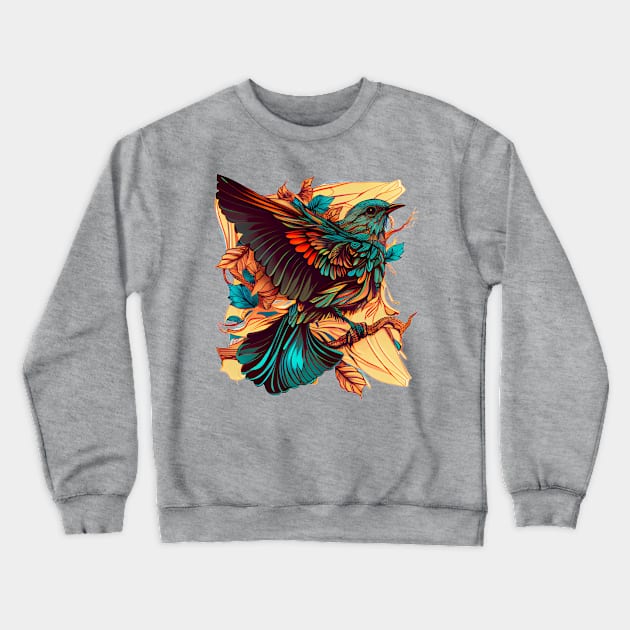 bird art Crewneck Sweatshirt by Mailson